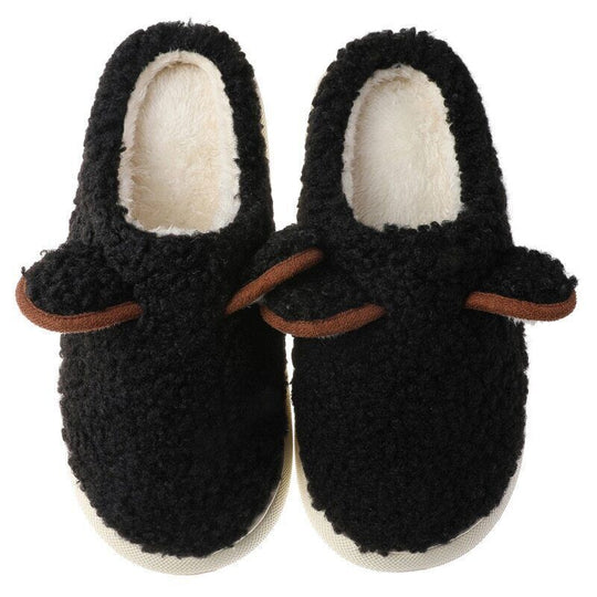 Pluche Fleece Slippers Dames met Sherpa Textuur en Decoratieve Oortjes - Zova - Fashion