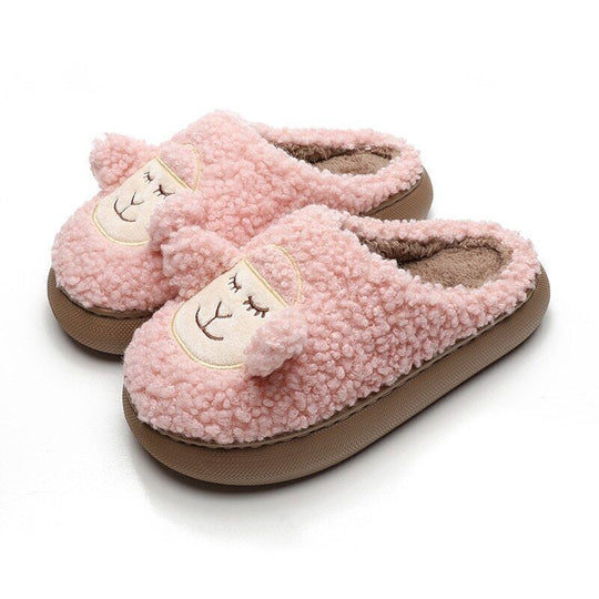 Pluche Fleece Slippers Dames met Sherpa Textuur en Decoratieve Oortjes - Zova - Fashion