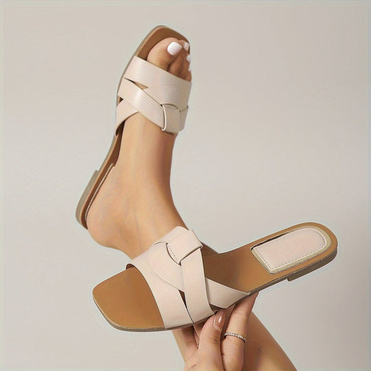 PU Strappy Sandalen Dames met Vierkante Neus voor Casual Lente & Zomer - ZovaFashion - Sandalen Dames