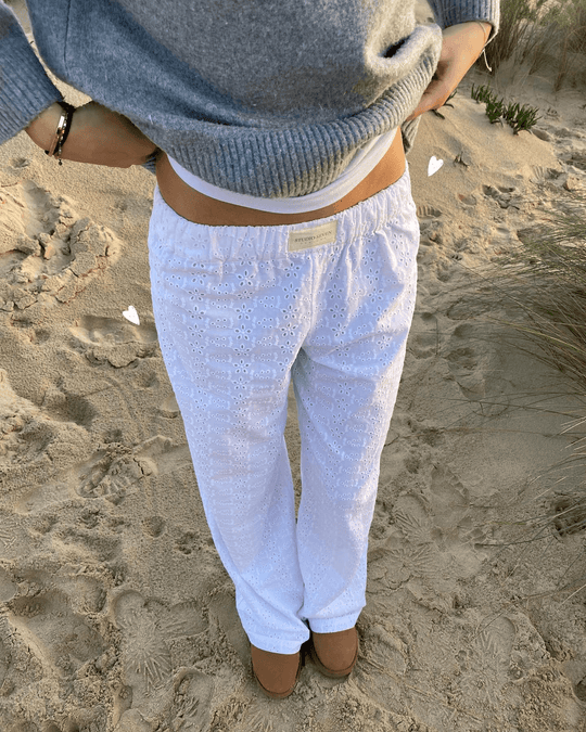 Relaxed Fit Pantalon Dames van Zachte en Lichtgewicht Stof met Elastische Tailleband - ZovaFashion - Lange Broek Dames