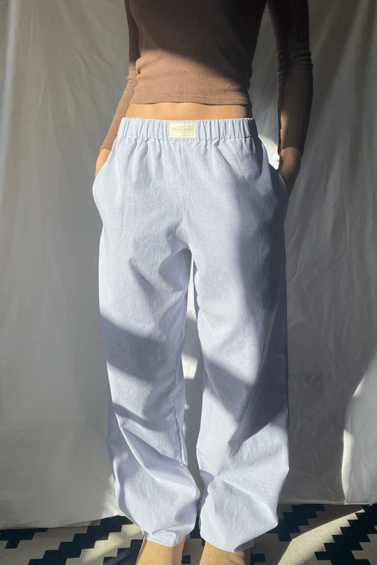 Relaxed Fit Pantalon Dames van Zachte en Lichtgewicht Stof met Elastische Tailleband - ZovaFashion - Lange Broek Dames