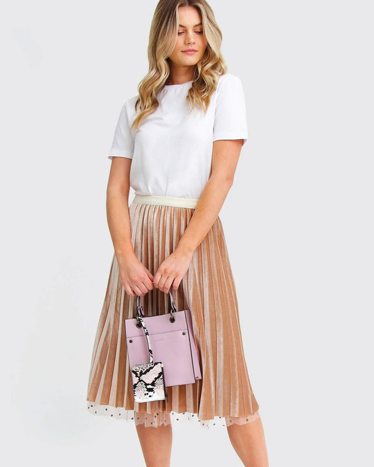 Reversible Midi Zomerrok Dames met Elastische Tailleband en Flared Cut - Zova - Fashion
