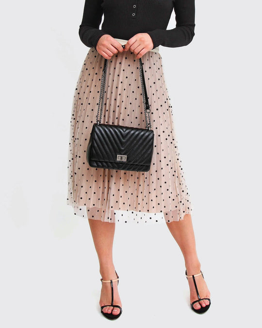 Reversible Midi Zomerrok Dames met Elastische Tailleband en Flared Cut - Zova - Fashion