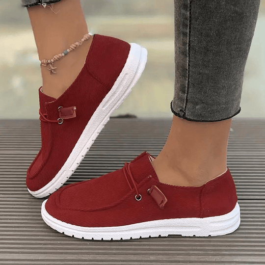 Ribbed Casual Sandalen Dames met Textiel Bovenwerk en Rubberen Zool - ZovaFashion - Sandalen Dames