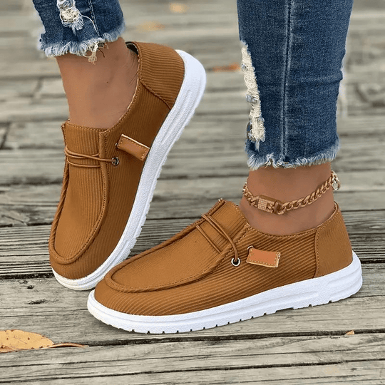 Ribbed Casual Sandalen Dames met Textiel Bovenwerk en Rubberen Zool - ZovaFashion - Sandalen Dames