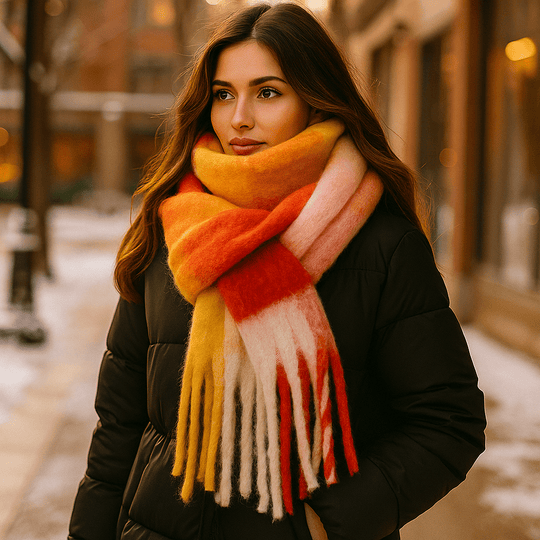 Scarvello – Dikke en Kleurrijke Wol Sjaal