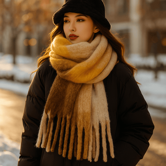 Scarvello – Dikke en Kleurrijke Wol Sjaal