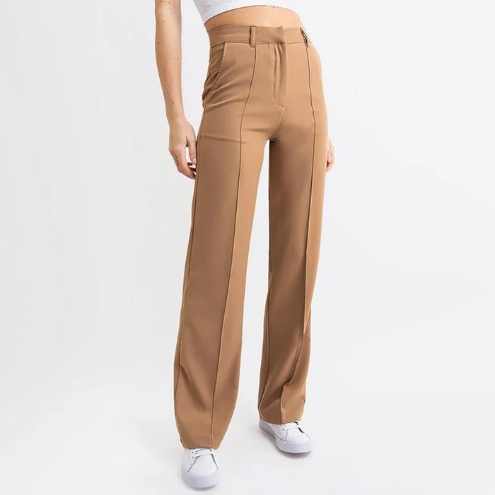 Spijkerbroek Dames van Katoen met Hoge Taille en Rechte Pijpen - Perfect voor Elke Dag - ZovaFashion - Spijkerbroek Dames