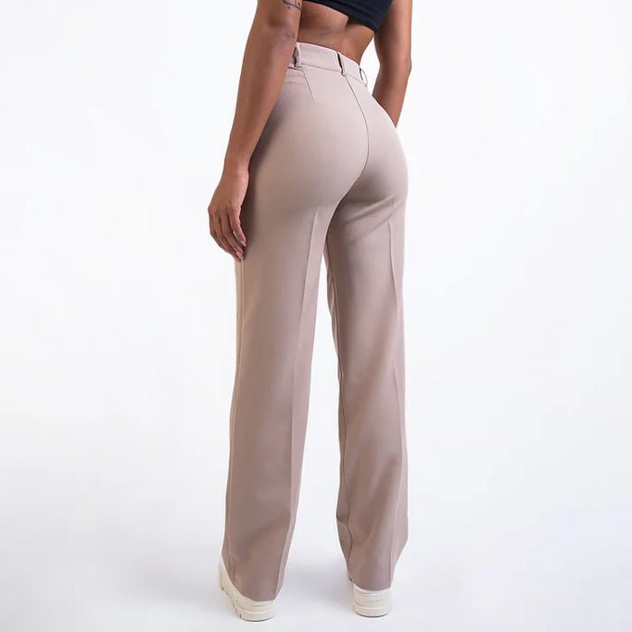 Spijkerbroek Dames van Katoen met Hoge Taille en Rechte Pijpen - Perfect voor Elke Dag - ZovaFashion - Spijkerbroek Dames