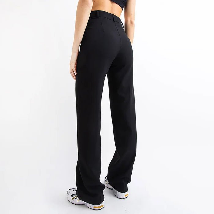 Spijkerbroek Dames van Katoen met Hoge Taille en Rechte Pijpen - Perfect voor Elke Dag - ZovaFashion - Spijkerbroek Dames