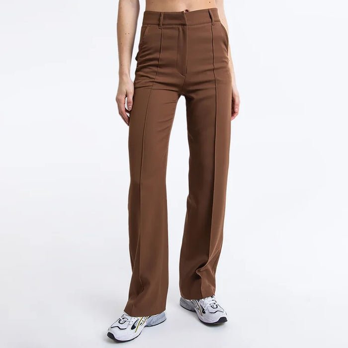 Spijkerbroek Dames van Katoen met Hoge Taille en Rechte Pijpen - Perfect voor Elke Dag - ZovaFashion - Spijkerbroek Dames