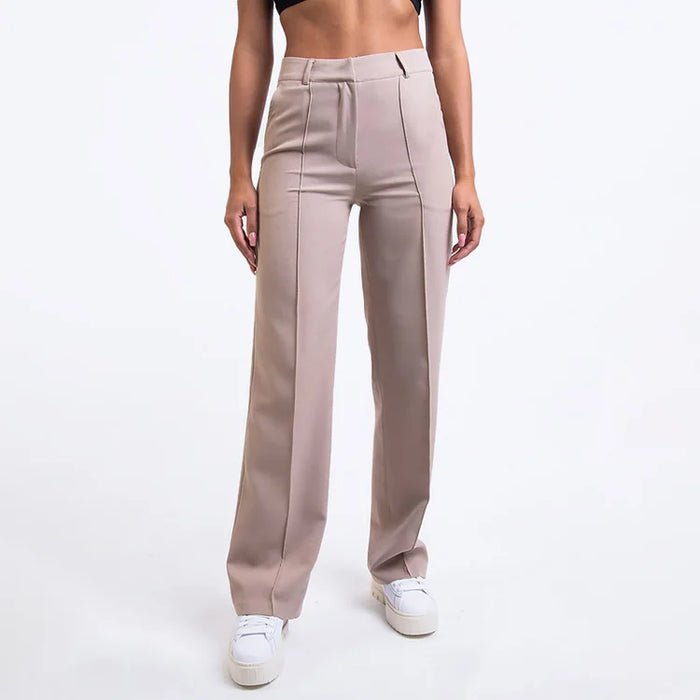 Spijkerbroek Dames van Katoen met Hoge Taille en Rechte Pijpen - Perfect voor Elke Dag - ZovaFashion - Spijkerbroek Dames