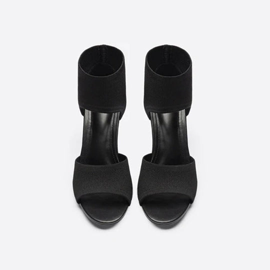 Stiletto Sandalen Dames van Imitatieleer met Open Teen - ZovaFashion - Sandalen Dames