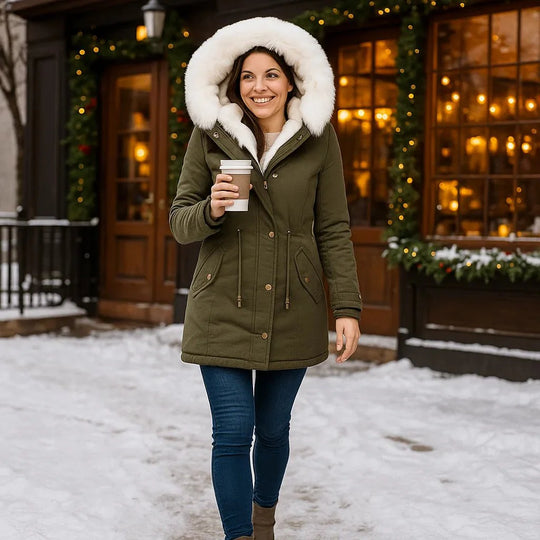 Stilla Elegante Winterjas - Capuchon - Knopen - Warm - Stijlvol