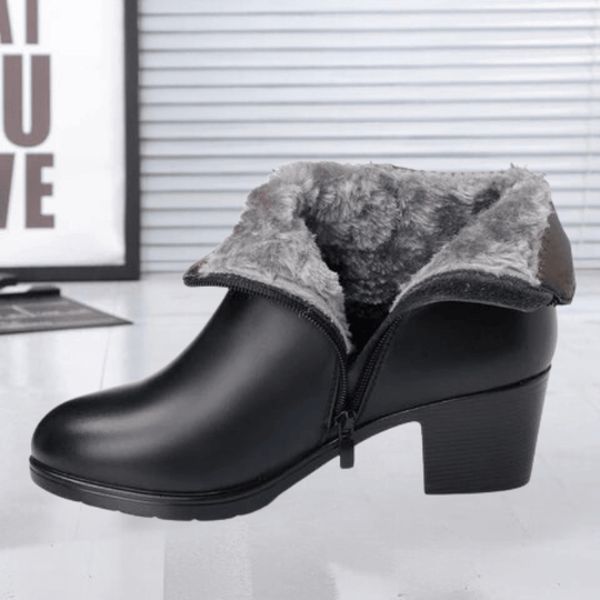Suède Laarzen Dames met Stabiele Hak en Gemakkelijke Instap - ZovaFashion - Boots