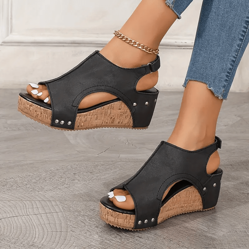 Verstelbare Leren Sandalen Dames met Orthopedische Zool - Zova - Fashion