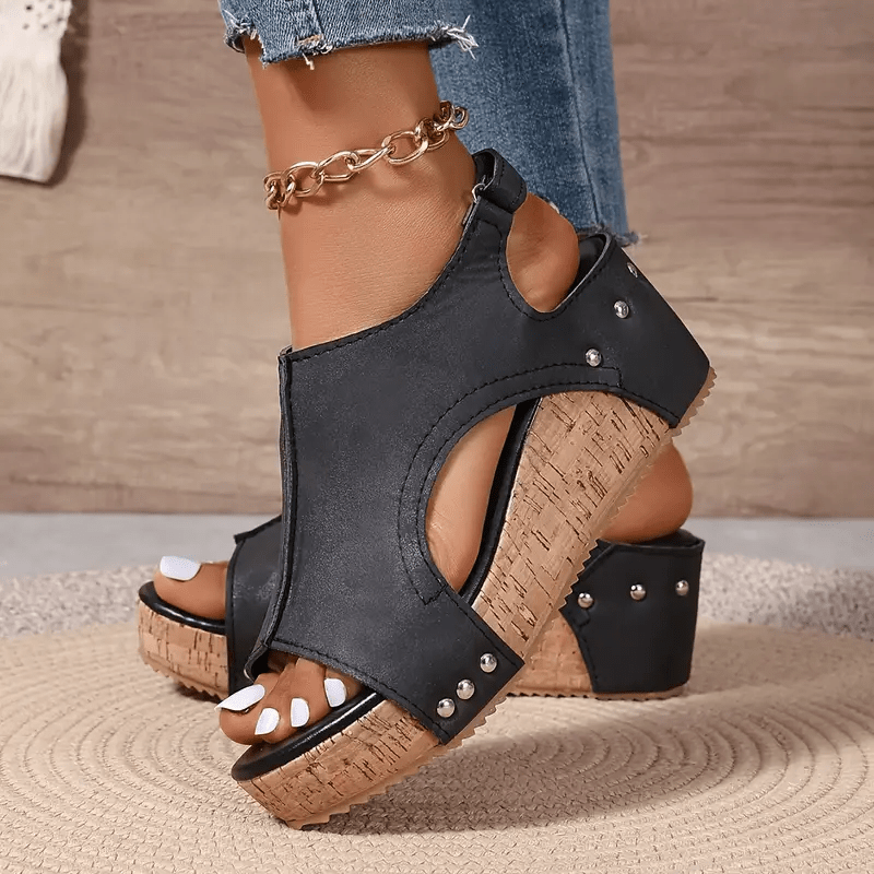 Verstelbare Leren Sandalen Dames met Orthopedische Zool - Zova - Fashion