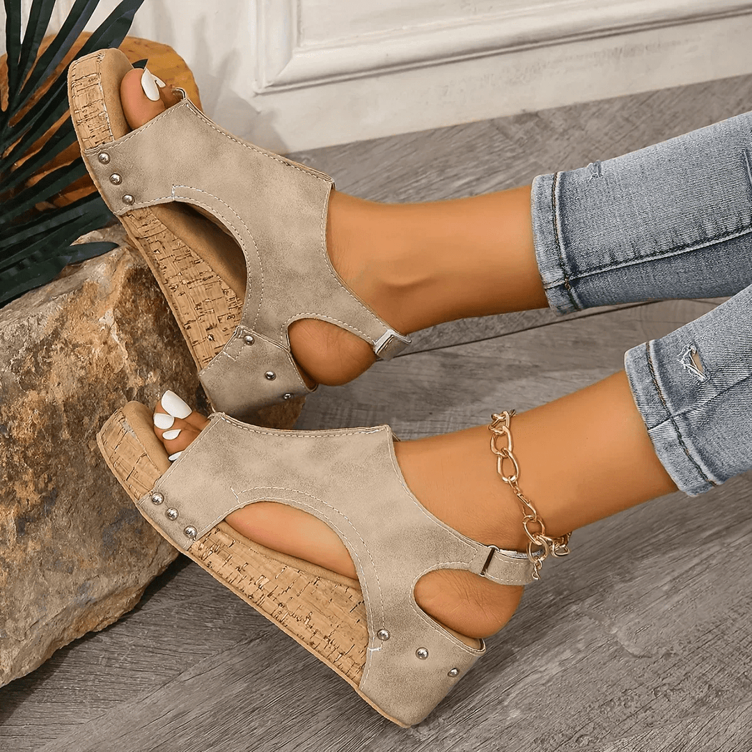Verstelbare Leren Sandalen Dames met Orthopedische Zool - Zova - Fashion