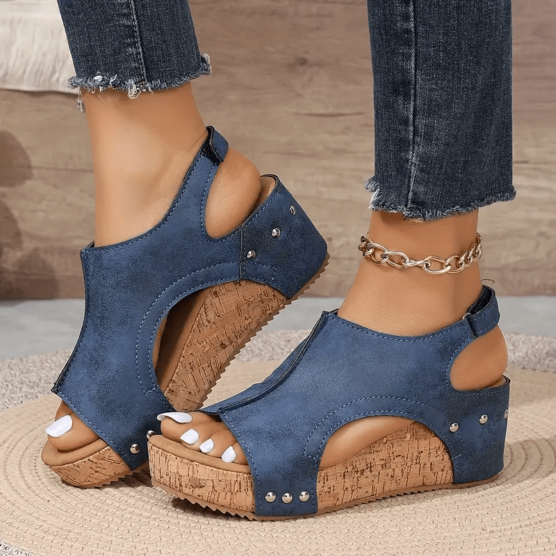 Verstelbare Leren Sandalen Dames met Orthopedische Zool - Zova - Fashion