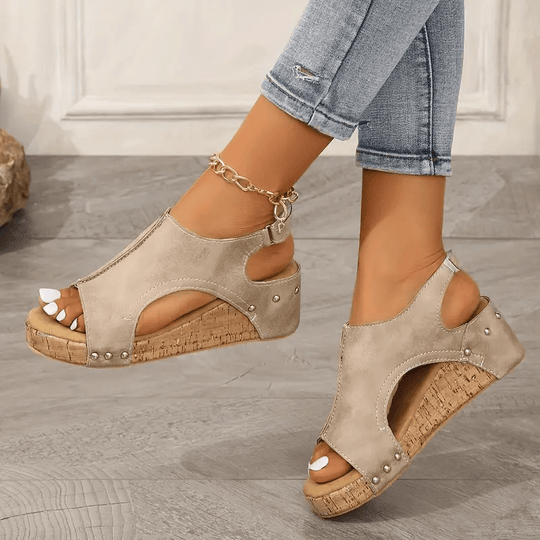 Verstelbare Leren Sandalen Dames met Orthopedische Zool - Zova - Fashion