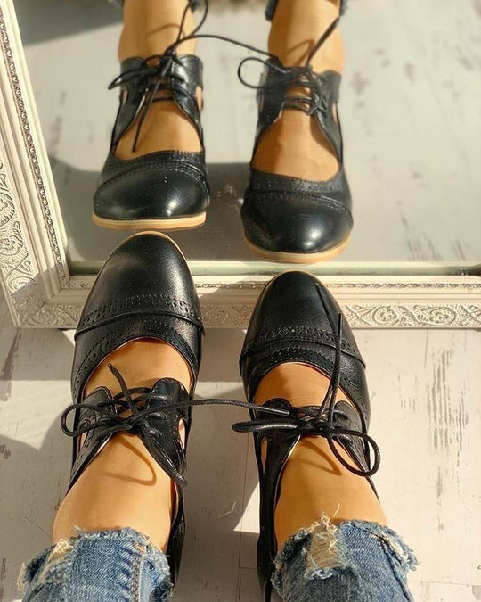 Vintage Sneakers Dames met Anti - Slip Zool en Unieke Constructie - ZovaFashion - Schoenen Dames