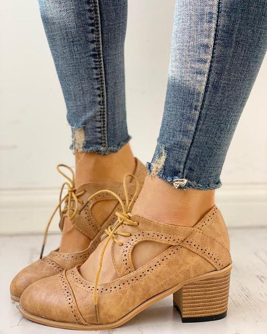 Vintage Sneakers Dames met Anti - Slip Zool en Unieke Constructie - ZovaFashion - Schoenen Dames