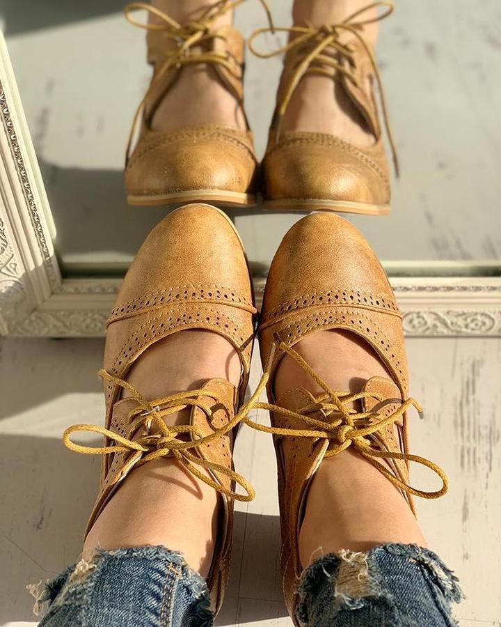 Vintage Sneakers Dames met Anti - Slip Zool en Unieke Constructie - ZovaFashion - Schoenen Dames