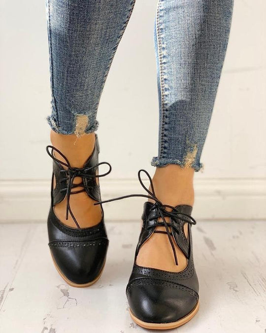 Vintage Sneakers Dames met Anti - Slip Zool en Unieke Constructie - ZovaFashion - Schoenen Dames