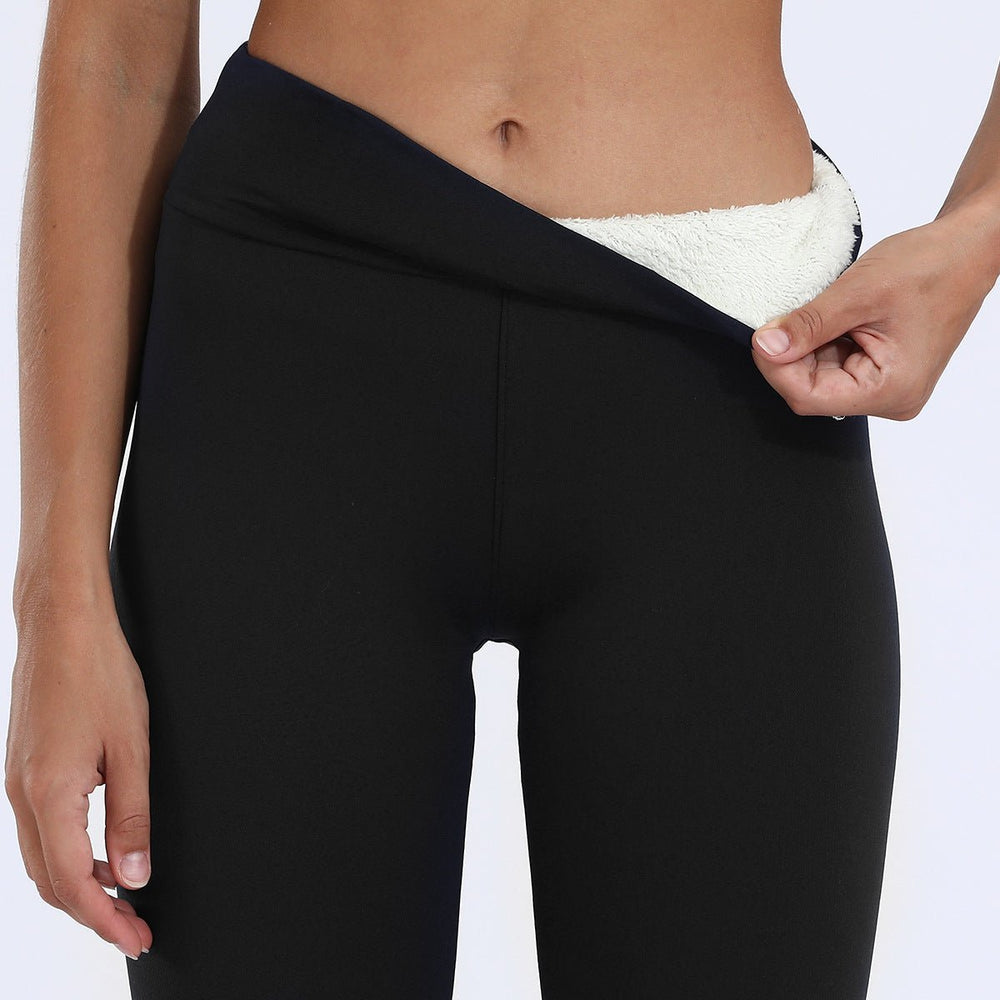 Warme Pantalon Dames van Stretchmateriaal met Elastische Tailleband - ZovaFashion - Lange Broek Dames