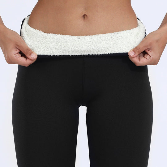 Warme Pantalon Dames van Stretchmateriaal met Elastische Tailleband - ZovaFashion - Lange Broek Dames