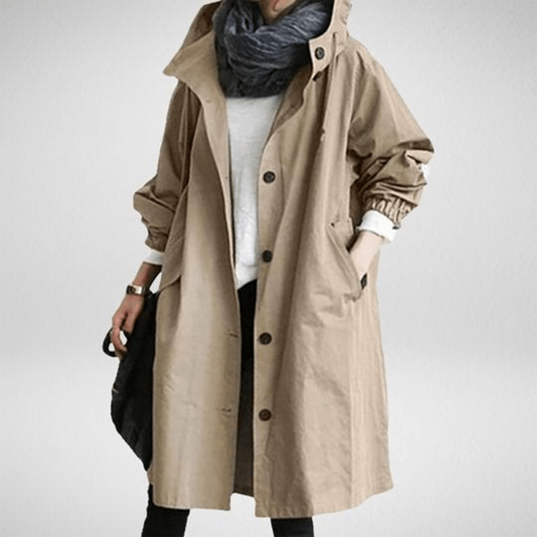 Waterdichte halflange damesregenjas - Rebka - ZovaFashion - Jassen dames