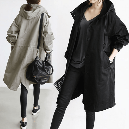 Waterdichte halflange damesregenjas - Rebka - ZovaFashion - Jassen dames