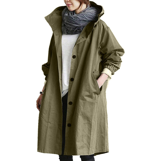 Waterdichte halflange damesregenjas - Rebka - ZovaFashion - Jassen dames