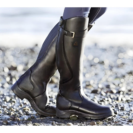 Waterdichte Leren Laarzen Dames met Antislip Zool en Schokabsorberende Technologie - ZovaFashion - Schoenen Dames