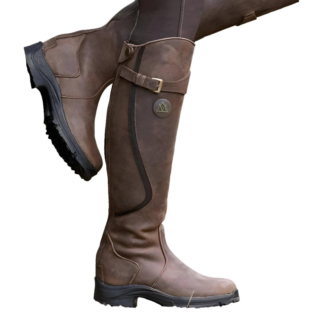 Waterdichte Leren Laarzen Dames met Antislip Zool en Schokabsorberende Technologie - ZovaFashion - Schoenen Dames