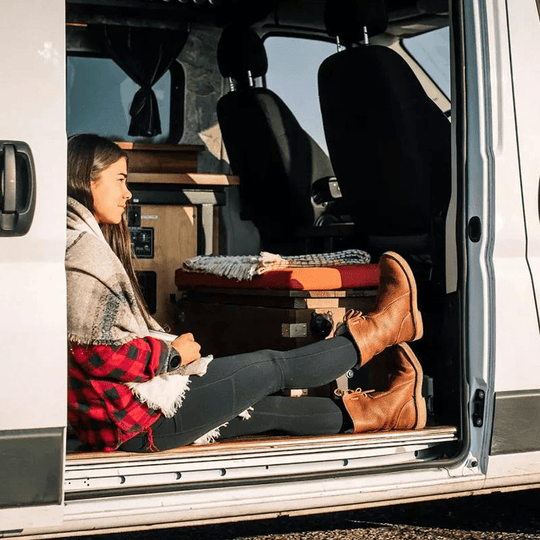 Waterdichte Leren Laarzen Dames met Stevige Zool en Premium Wolvoering - ZovaFashion - Schoenen Dames