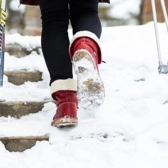 Waterdichte Leren Laarzen Dames met Stevige Zool en Premium Wolvoering - ZovaFashion - Schoenen Dames