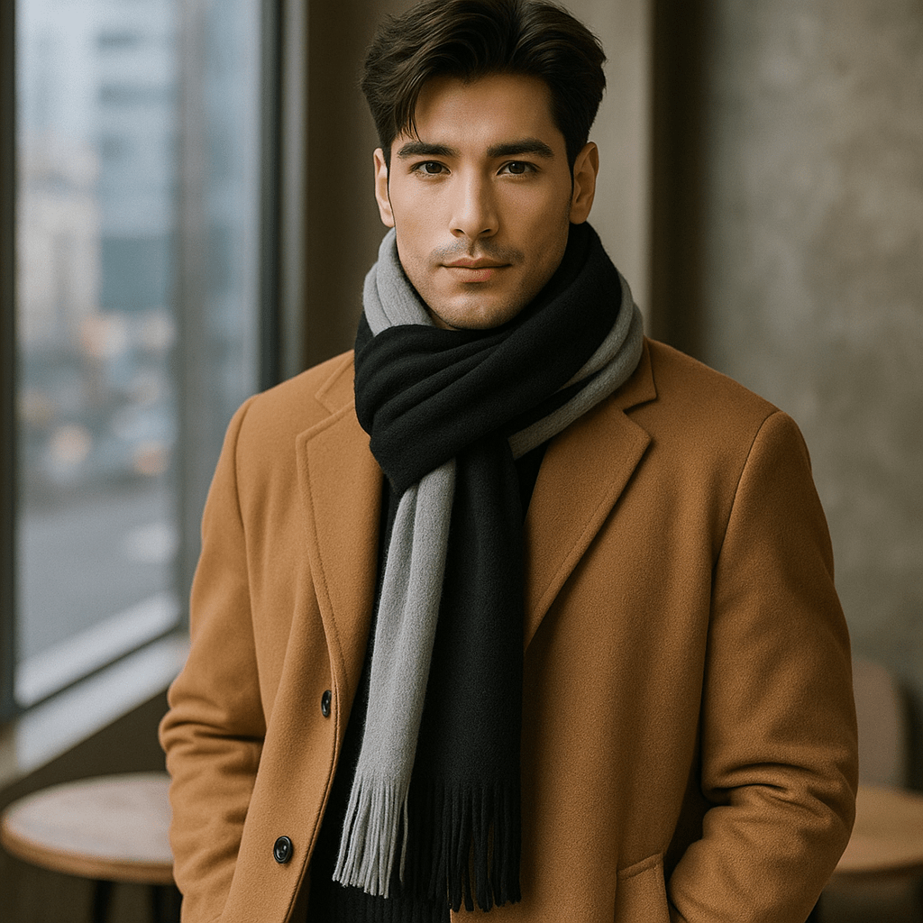 Wollen Sjaal met Strepen – Lang, Warm en Elegant