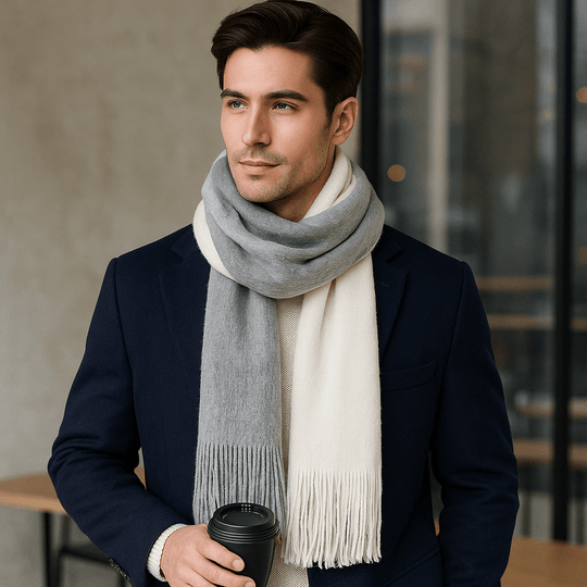 Wollen Sjaal met Strepen – Lang, Warm en Elegant