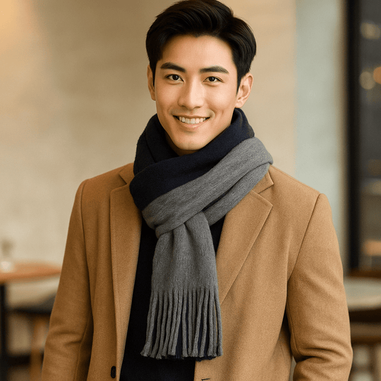 Wollen Sjaal met Strepen – Lang, Warm en Elegant