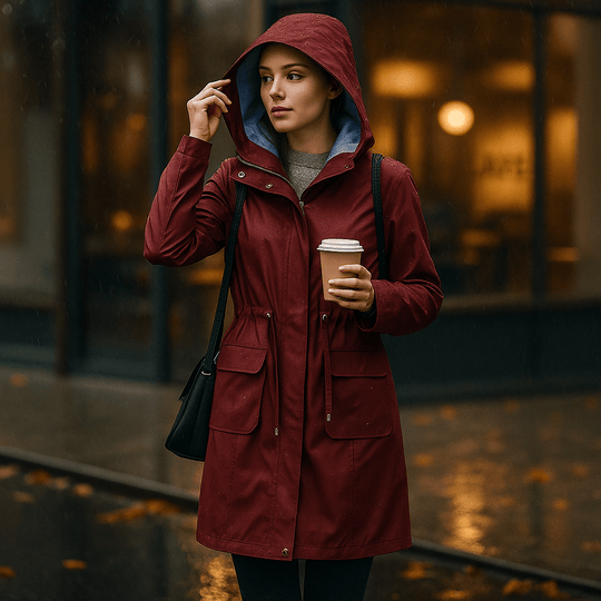 Waterdichte Dames Trenchcoat tot de Knie