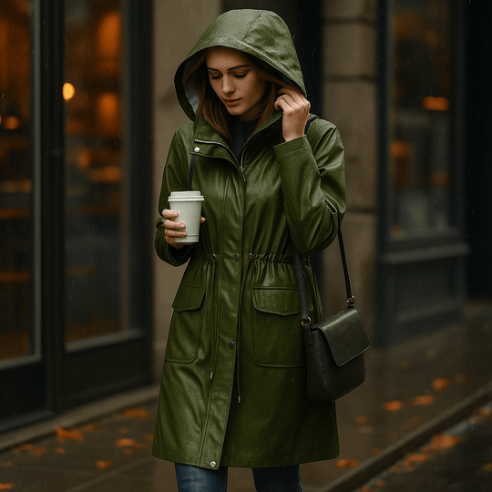 Waterdichte Dames Trenchcoat tot de Knie