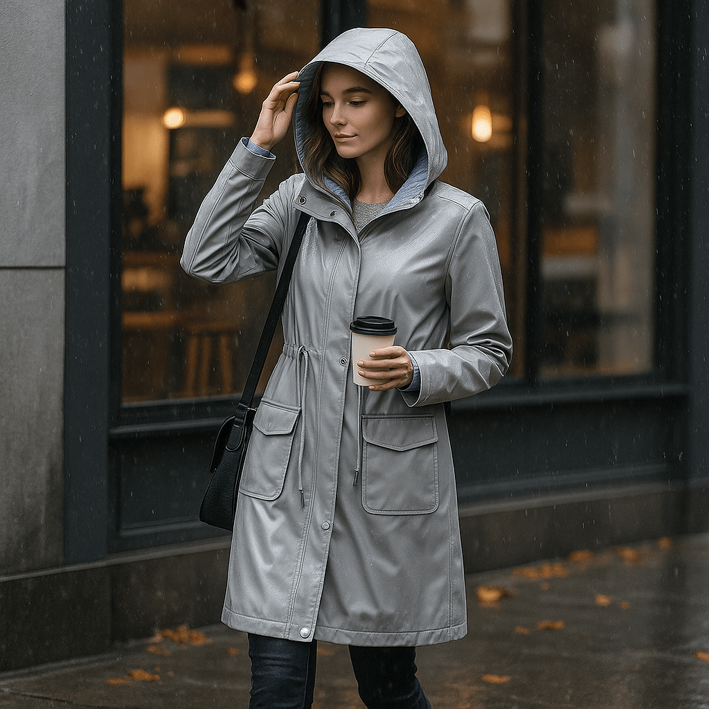 Waterdichte Dames Trenchcoat tot de Knie