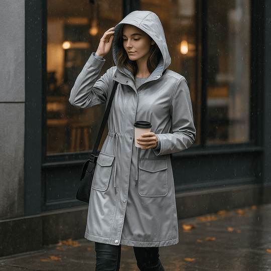 Waterdichte Dames Trenchcoat tot de Knie