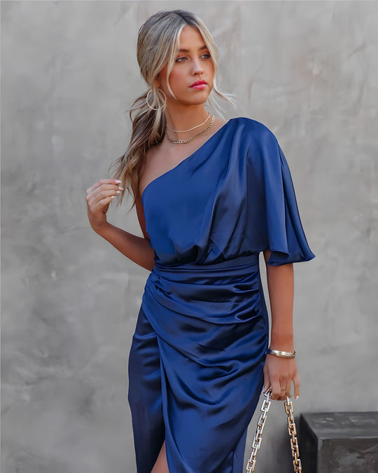 Zijdezachte Midi Zomerjurk Dames met Verfijnde V - Hals - Zova - Fashion