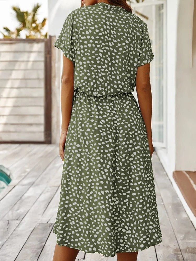 Zomerjurk met print | Luchtig en comfortabel - ZovaFashion - Midi Jurken