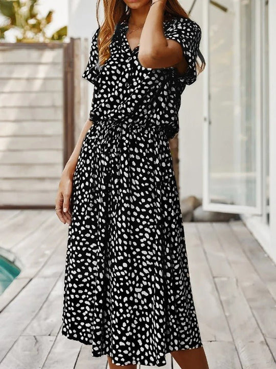 Zomerjurk met print | Luchtig en comfortabel - ZovaFashion - Midi Jurken
