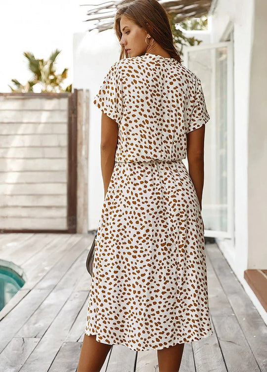 Zomerjurk met print | Luchtig en comfortabel - ZovaFashion - Midi Jurken