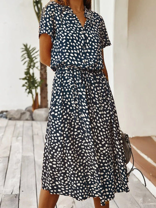 Zomerjurk met print | Luchtig en comfortabel - ZovaFashion - Midi Jurken
